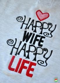 ♥HAPPY wife HAPPY life♥ Stickmuster 1€-SPARbie