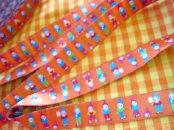 ♥7DWARFs♥SWEET Gnome FAIRY TALE Ribbon ORANGE