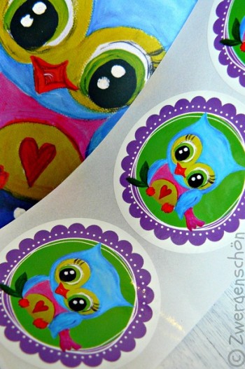 ♥SWEET OWL♥ sticker 20 PIECES
