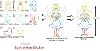 ♥BUILDING SET♥ Angel EMBROIDERY File 10x10 13x18cm