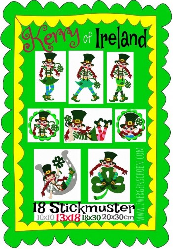 ♥KERRY of IRELAND♥ Stickmuster LEPRECHAUN