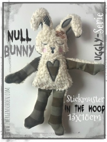 ♥NULL Bunny♥ Stickmuster ITH 13x18cm UGGLY SERIE