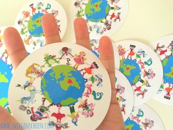 ♥ONE♥ Sticker 9cm SAVE OUR PLANET white GROUND