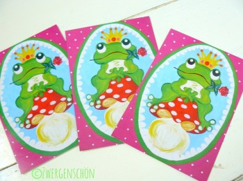 ♥HAPPY Frogprince ARTHUR♥ Postcard-SET of 3