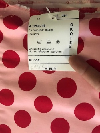 ♥POLKA DOTS♥ 0.5m HILCO Popeline WOVEN COTTON pink/red