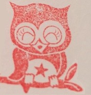 ♥RUBBERSTAMP♥ Owls DIY-Kit GUM for STAMPS CLYDE 2x3cm