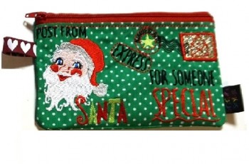 ♥POST from SANTA♥ Stickmuster TASCHE Weihnachtspost ITH 13x18cm