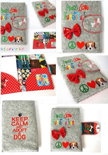 ♥WORDs of WUFFz♥ Embroidery-File SET Dog SAYINGs 10x10 13x18cm