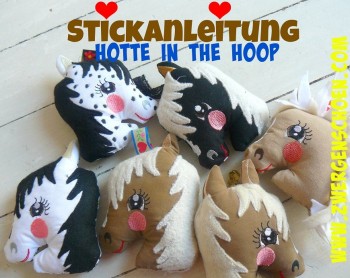 ♥HOTTEschön♥ Stickmuster PONY Horse inkl. ITH