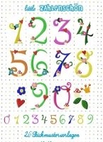 ♥little NUMBERS♥Embroidery FILE-SET 10x10cm