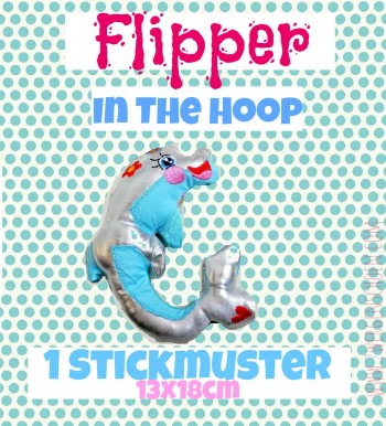 ♥FLIPPER♥ Delphin ITH In The Hoop 13x18cm