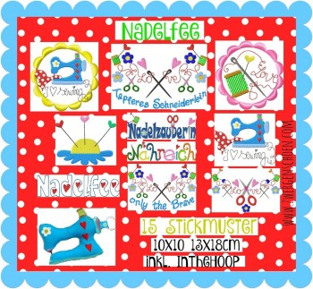 ♥NADELFEE♥ Fairy SEWING Buttons, LETTERS Embroidery-FILE