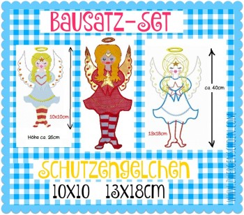 ♥BAUSATZ♥ Stickmuster-Set 10x10 und 13x18cm SCHUTZENGELchen 2in1