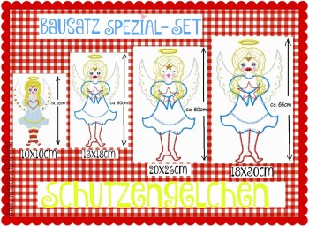 ♥BUILDING SET 4in1♥ ANGELS Embroidery FILE 10x10 13x18 18x30 20x26cm