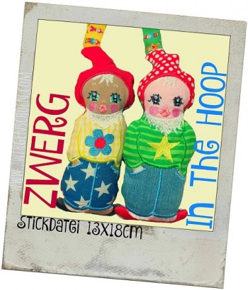 ♥ZWERG♥ Stickmuster ITH 13x18cm In The HOOP
