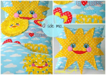 ♥O SOLE MIO♥ SUNNY Embroidery-FILE-SET 13x18cm ITH Special