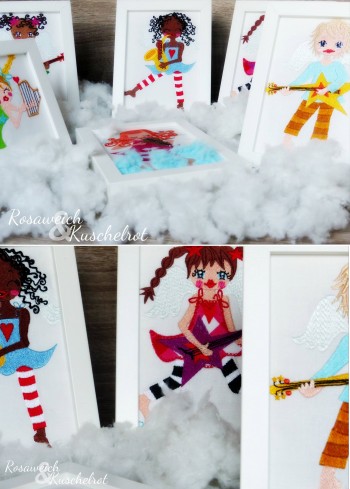 ♥HIMMELSCHoeN BigBand♥ Embroidery FILE-Set ANGELS 13x18cm
