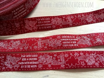♥SKETCHY FAIRY TALE♥ Ribbon RED price per METER