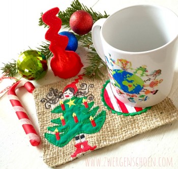 ♥Xmas MILLI♥ Embroidery FILE Set CHRISTMAS Tree MUG RUG