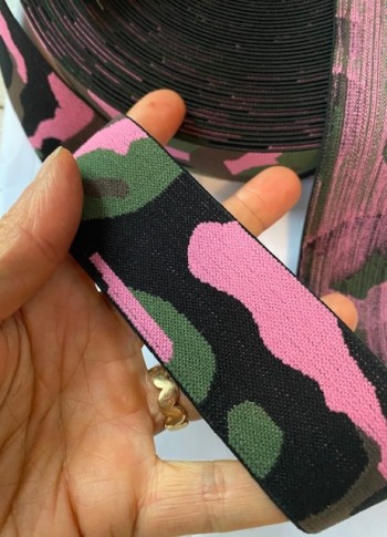 ♥GUMMIBAND♥ 90cm Camouflage FLECKTARN 4cm ARMY pink GREEN Brown