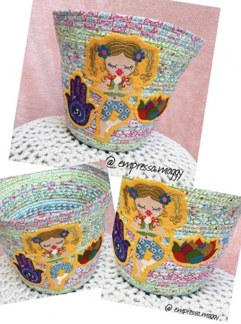 ♥YOYO YOGASCHoeN vol.2♥ Embroidery-FILE-Set NAMASTE 10x10 13x18cm +GIGAhoop