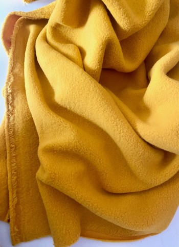 ♥BAUMWOLL-Fleece♥ 0.5m COTTON Fleece MAISGELB yellow GELB
