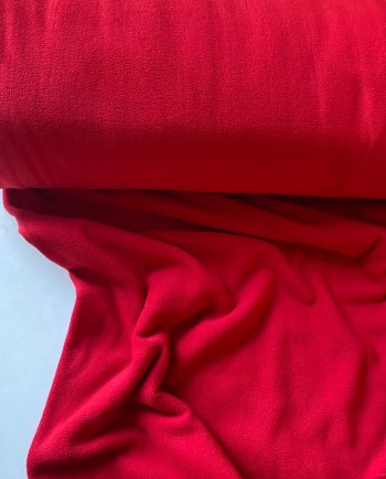 ♥POLAR-FLEECE de LUXE♥ 0.5m BRIGHT RED Rot