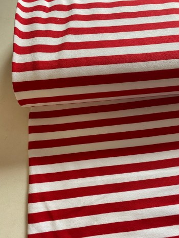 ♥FRENCH TERRY♥ 0.5m Sweatshirt STREIFEN red&white