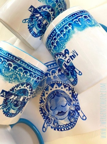 ♥ANARCHY in the UK♥ Tasse MUG Keramik BLUE 0.3L