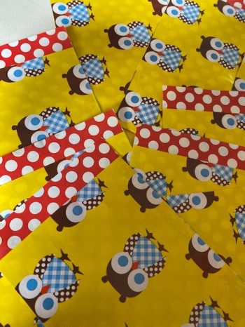 ♥sweet OWLS♥ yellow like the SUN paper BAGS 10pieces