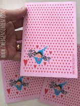 ♥MILLI in LOVE♥ NOTEpad DIN A6 pink/red 25SHEETS