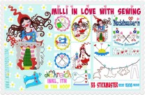 ♥MILLI in LOVE with SEWING♥ Embroidery-File SET XL 10x10 13x18 18x30cm