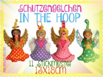 ♥ANGELS♥ ITH Embroidery FILE Set 13x18cm IN THE HOOP
