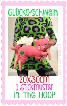 ♥LUCKY Pig♥ Embroidery FILE Gigahoop 20x30cm