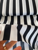 ♥BLOCKSTREIFEN♥ 0.5m BAUMWOLLE Streifen BLACK&WHITE