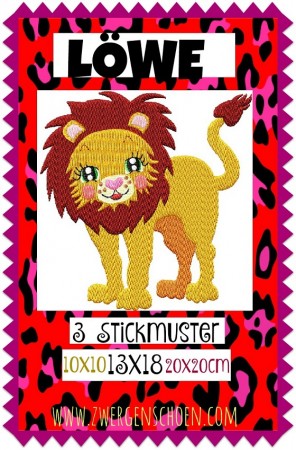 ♥LION♥ Embroidery-FILE Africa 10x10 13x18 20x20cm