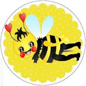 ♥SUNNY BEE♥ Sticker 20pcs 4,5cm