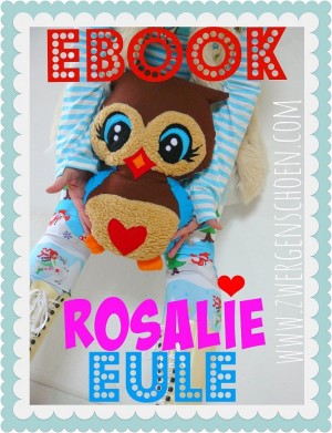 ♥Eule ROSALIE♥ eBOOK Nähanleitung APPLIKATION Malvorlage
