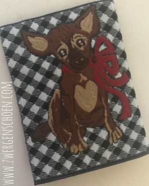 ♥BLESS on VICHY♥ WOVEN LABEL 5x5m DOG PUPPY