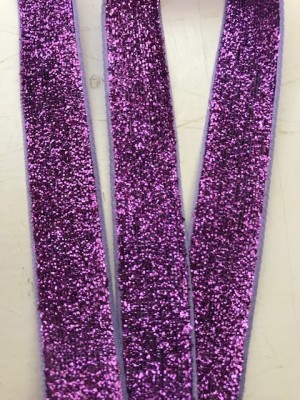 ♥GLITZERBAND♥ Dekoborte LILA purple 15mm