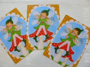 ♥TINKA BELLA PILZFEE♥ Postkarten-Set FAIRY 3STCK