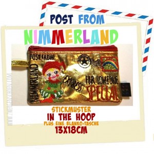 ♥POST from NIMMERLAND♥ Stickmuster TASCHE Weihnachtspost ITH 13x18cm