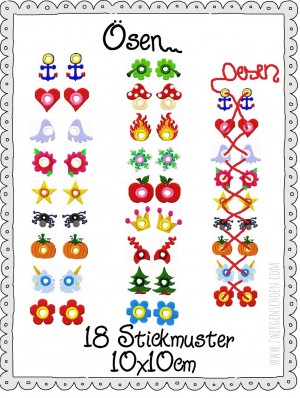 ♥EYELETs♥ Embroidery FILE 10x10cm
