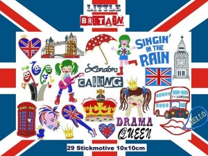 ♥little BRITAIN♥ LONDON 10x10cm Embroidery