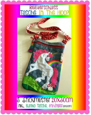 ♥UNICORN♥ Embroidery FILE 20x30cm ITH Special BAG with ZIPPER