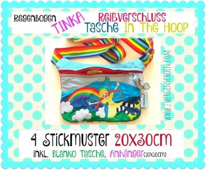 ♥RAINBOW FAIRY♥ Embroidery FILE inTHEhoop 20x30cm ZIPPER Special