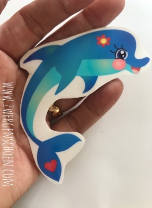 ♥FLIPPER♥ Aufkleber TRANSPARENT Delfin 8cm