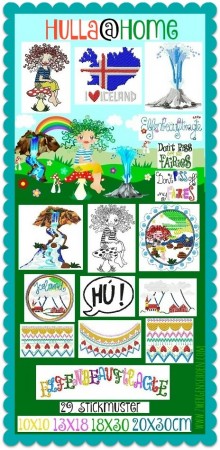 ♥HULLA@home♥ Embroidery FILE-Set ICLAND FAIRY GIRL Special
