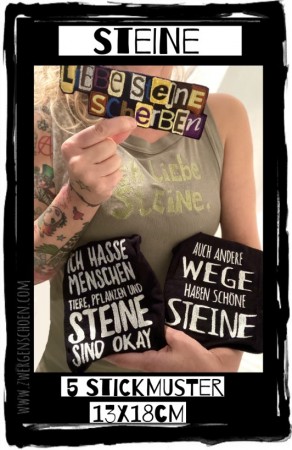 ♥STEINE♥ German Embroidery FILE-Set STATEMENT 13x18cm