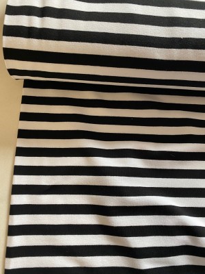 ♥FRENCH TERRY♥ 0.5m Sweatshirt STREIFEN black&white